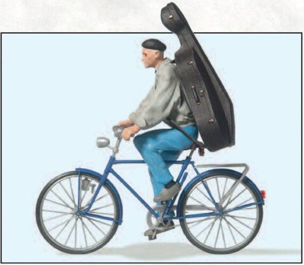 Preiser 45070 Student auf Fahrrad