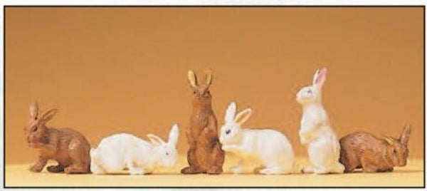 Preiser 47052 6 Kaninchen