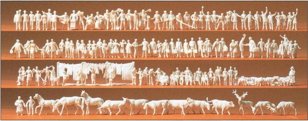 Preiser 79000 Bahnpersonal, Reisende, Passanten, Arbeiter, Tiere