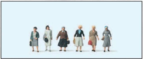 Preiser 79098 Pendlerinnen auf dem Weg zur Bahn