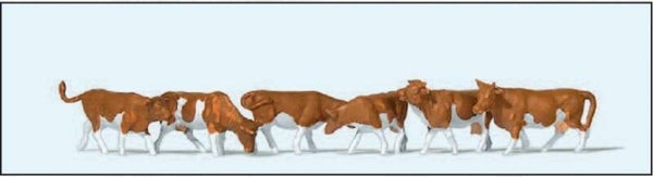 Preiser 79155 Kühe braun gefleckt