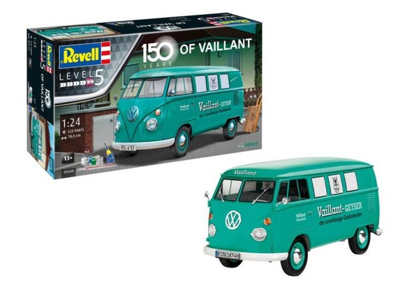 Revell 05648 1:24 Geschenkset "150 years of Vaillant" VW T1 Bus