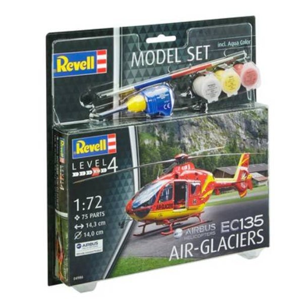 Revell 64986 1:72 Model Set EC135 AIR-GLACIERS