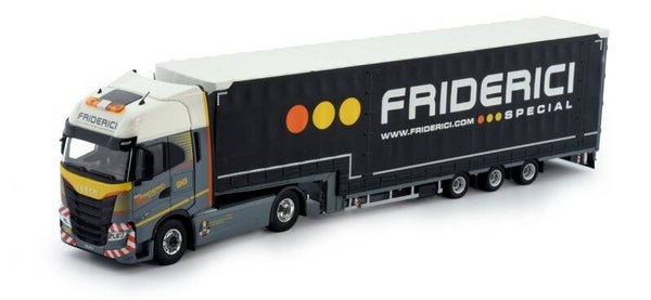 Tekno 81211 1:50 Iveco S Way Volumenauflieger Friderici
