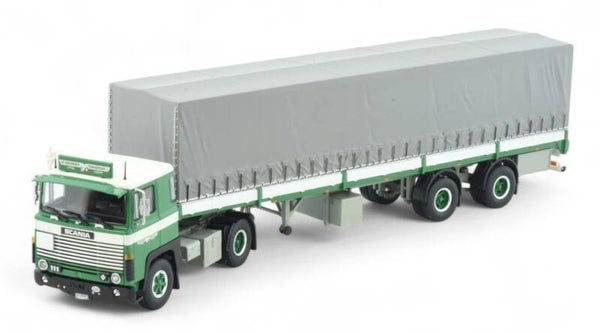 Tekno 85448 1:50 Scania 111 Planenauflieger 2achs Brunner
