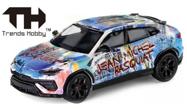 Trends Hobby 864TH000019 1:64 Lamborghini Urus Performance x Jean Michel Basquiat - Matte White