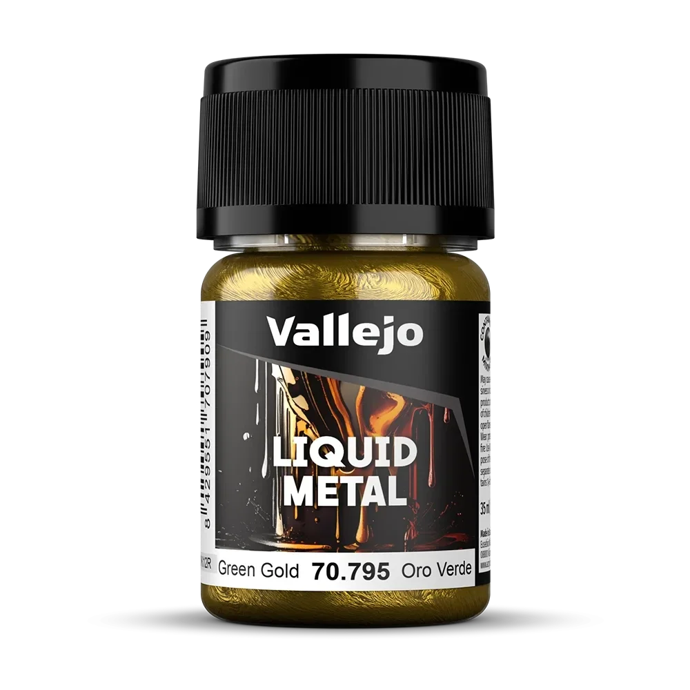Vallejo 70795 Model Color Grüngold auf Alkoholbasis Metallic, 35ml
