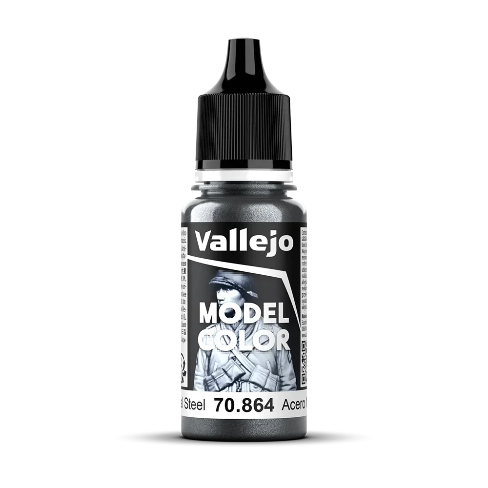 Vallejo 70864 Model Color Stahlgrau Metallic, 18ml