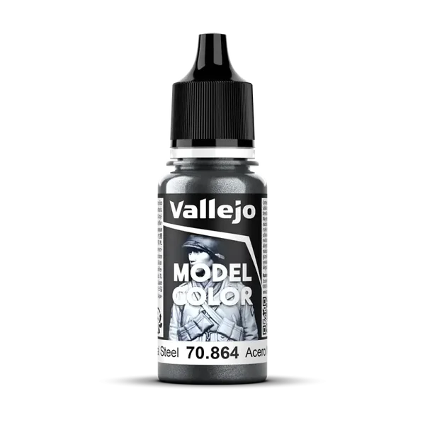 Vallejo 70864 Model Color Stahlgrau Metallic, 18ml