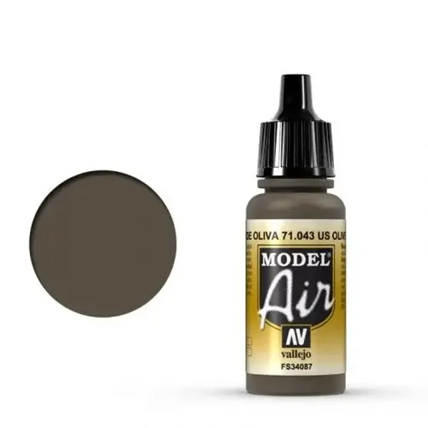 Vallejo 71043 Model Air Olivgrau US 17ml