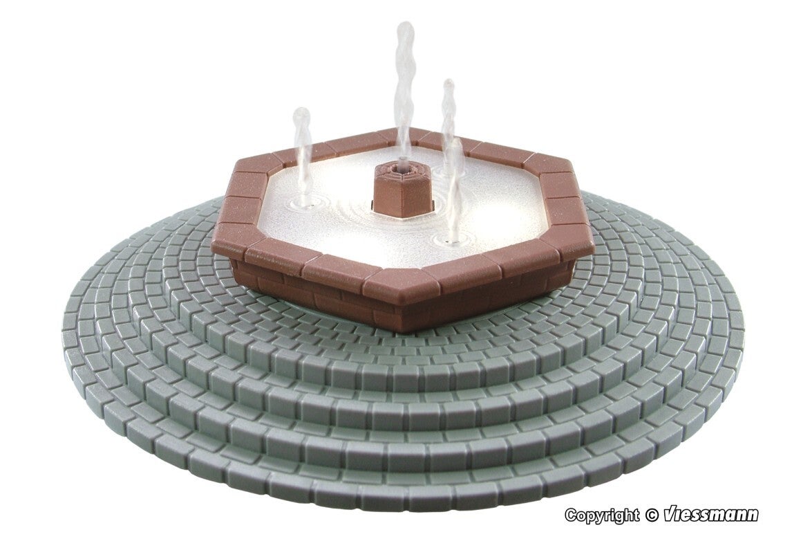 Viessmann 1316 H0 Mehrstrahliger Zierbrunnen mit LED-Beleuchtung, bewegt