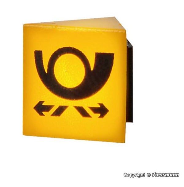 Viessmann 1371 H0 Reklameschild POST mit LED-Beleuchtung