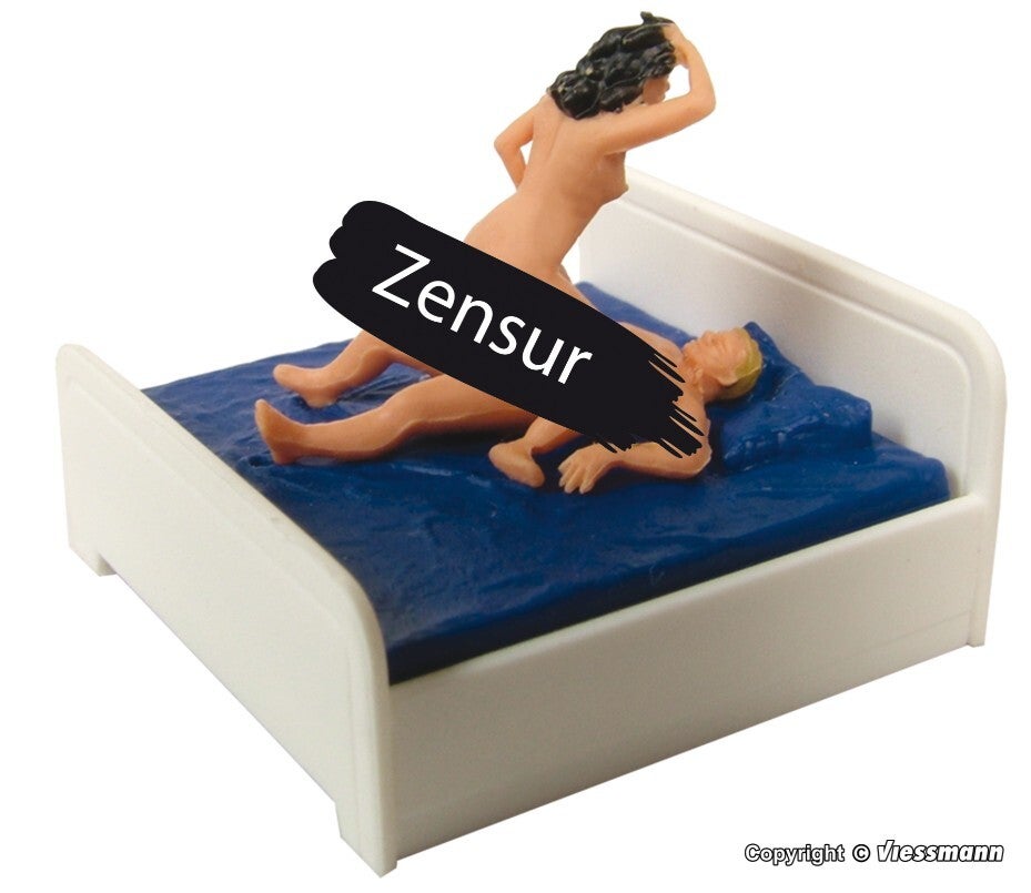 Viessmann 1504 H0 Sexy Liebespaar im Bett, bewegt