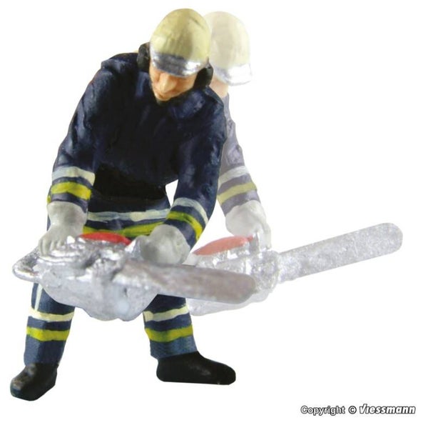 Viessmann 1541 H0 Feuerwehrmann mit Kettensäge, bewegt