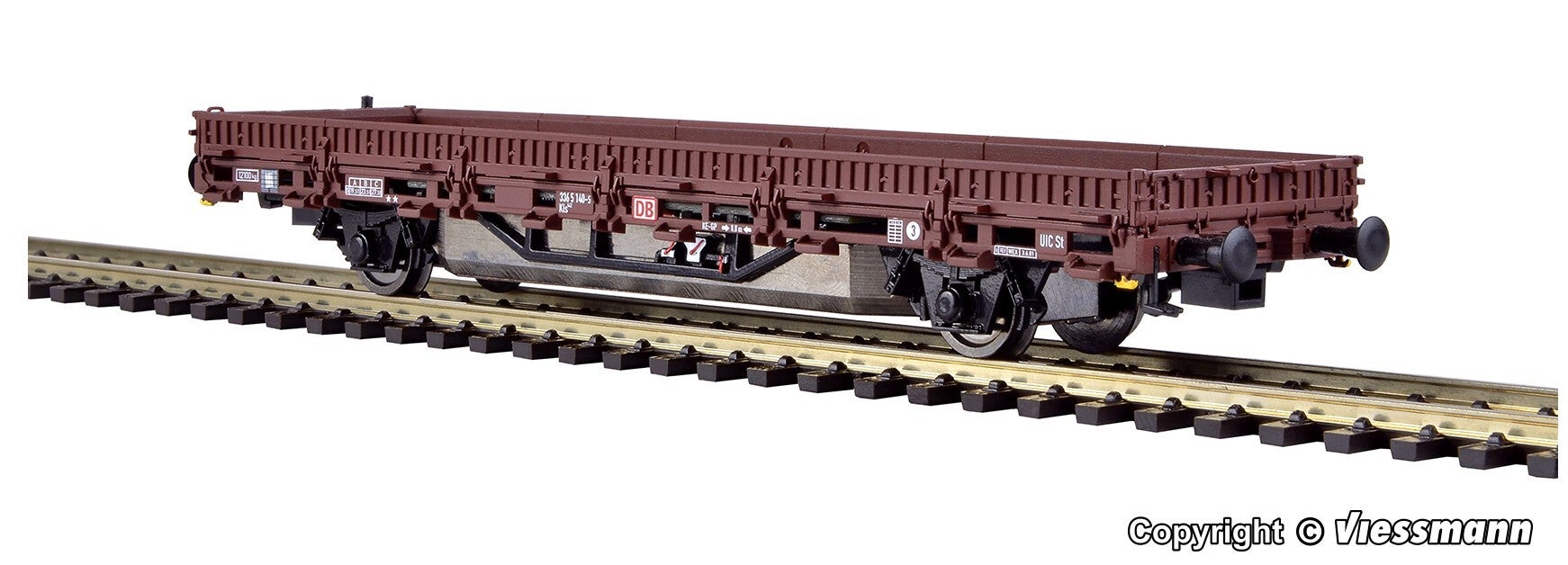 Viessmann 2310 H0 Niederbordwagen mit Antrieb, braun