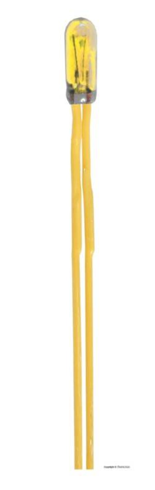Viessmann 3501 Glühlampen gelb T3/4, Ø 2,3 mm, 12 V, 50 mA, 2 Kabel, 2 Stück