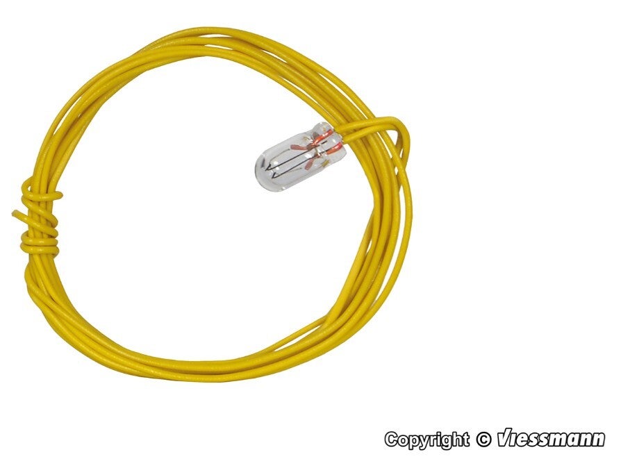 Viessmann 3505 Glühlampe klar T1, Ø 3,2 mm, 16 V, 30 mA, 2 Kabel