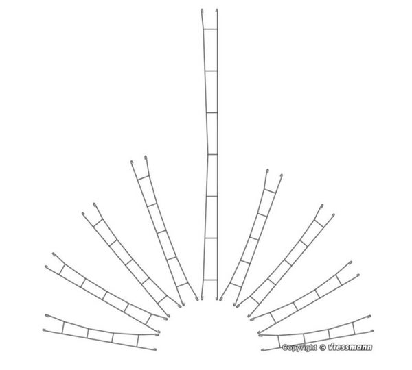 Viessmann 4133 H0 Fahrdraht 142 mm, 5 Stück