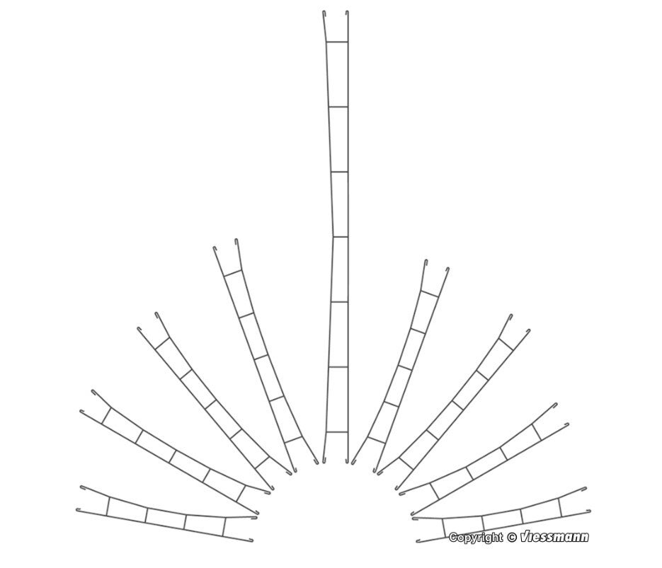 Viessmann 4138 H0 Fahrdraht 165,5 mm, 5 Stück