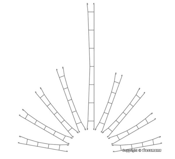 Viessmann 4142 H0 Fahrdraht 190 mm, 5 Stück