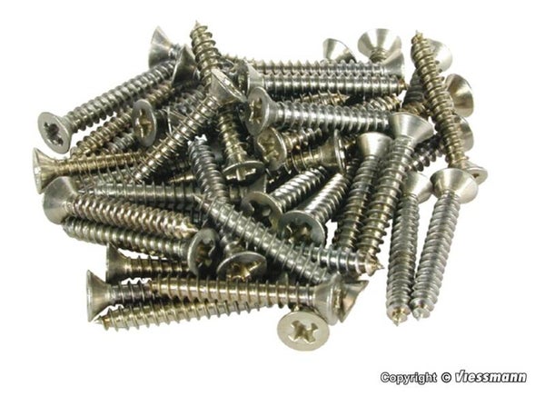 Viessmann 4178 H0 Kreuzschlitzschrauben 2,2 x 16 mm, 50 Stück