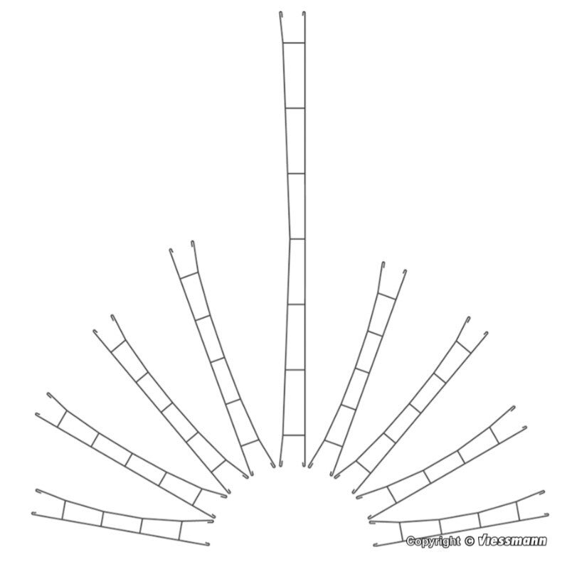 Viessmann 4233 TT Fahrdraht 112,5 mm, 5 Stück