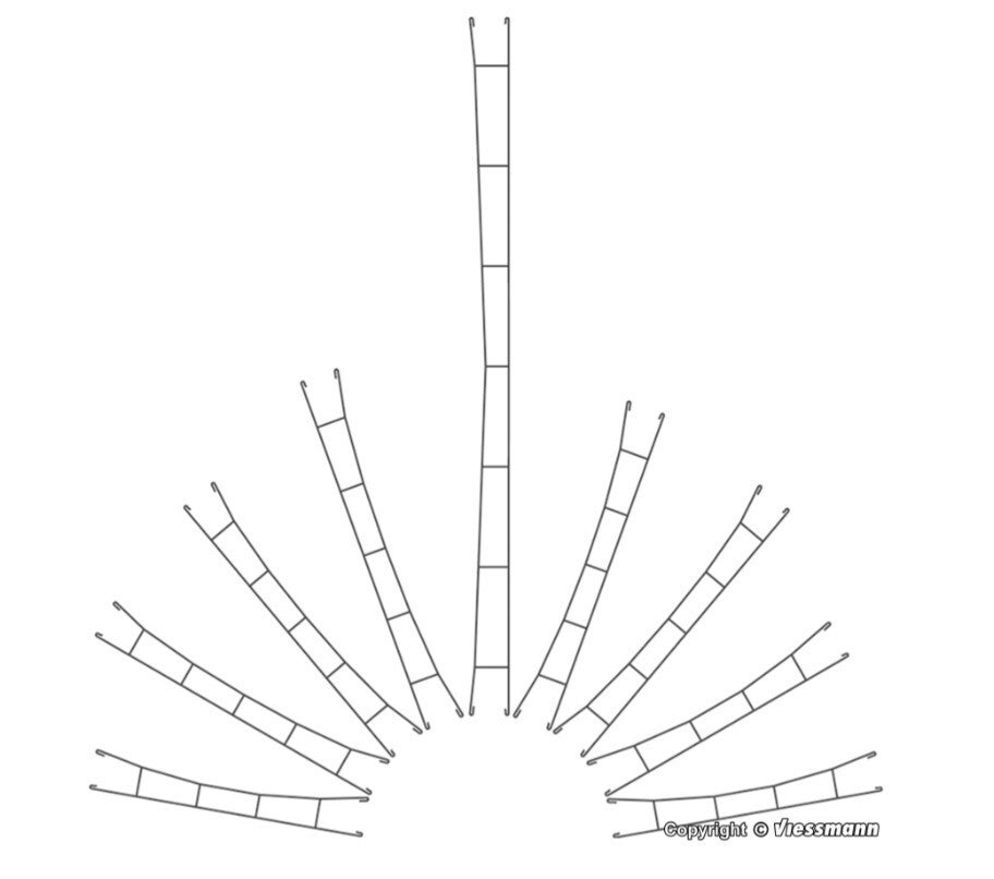 Viessmann 4234 TT Fahrdraht 130 mm, 5 Stück