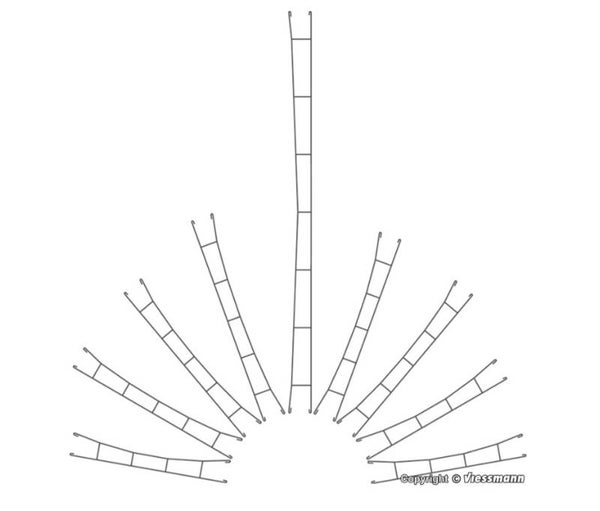 Viessmann 4334 N Fahrdraht 71,5 mm, 5 Stück