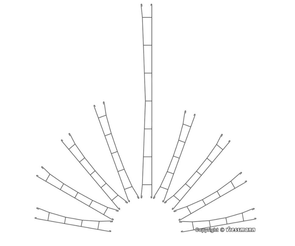 Viessmann 4335 N Fahrdraht 103,5 mm, 5 Stück