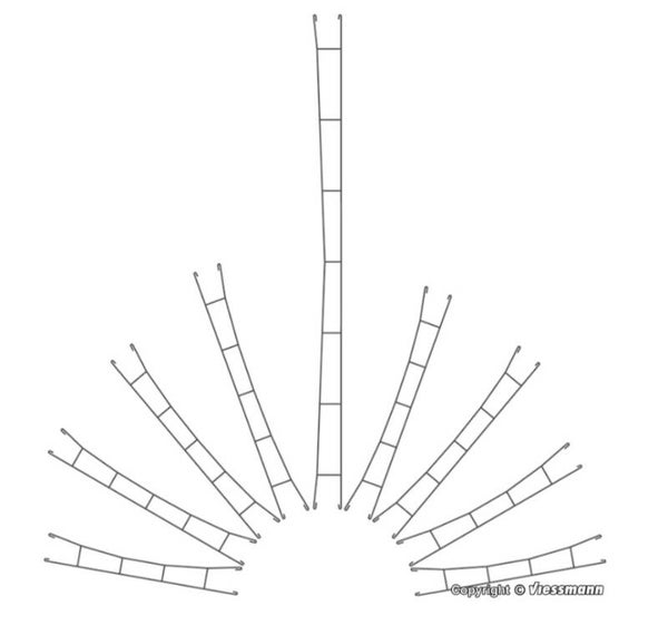 Viessmann 4336 N Fahrdraht 114 mm, 5 Stück