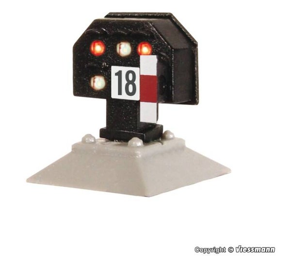 Viessmann 4728 H0 Licht-Sperrsignal, nieder, mit Multiplex- Technologie