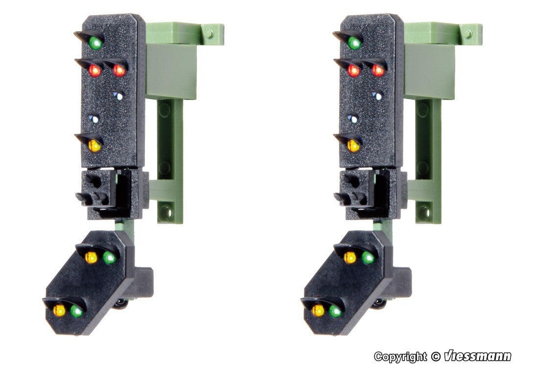 Viessmann 4751 H0 Ausfahrsignalköpfe mit Vorsignal und Multiplex- Technologie, 2 Stück
