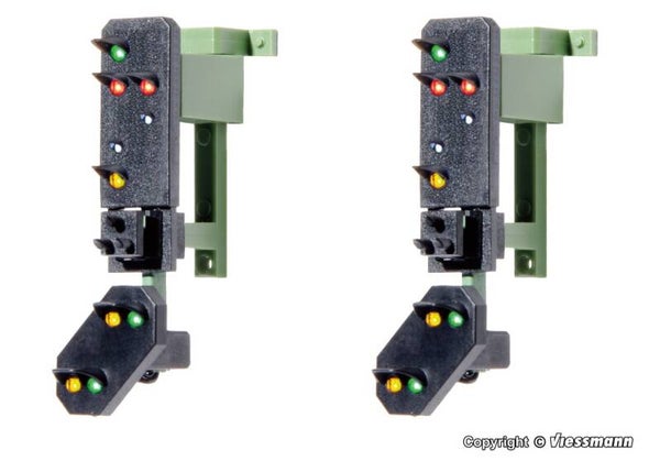 Viessmann 4751 H0 Ausfahrsignalköpfe mit Vorsignal und Multiplex- Technologie, 2 Stück