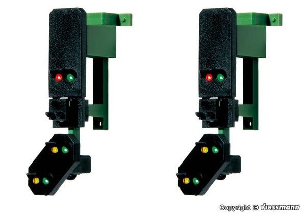 Viessmann 4752 H0 Blocksignalköpfe mit Vorsignal und Multiplex- Technologie, 2 Stück