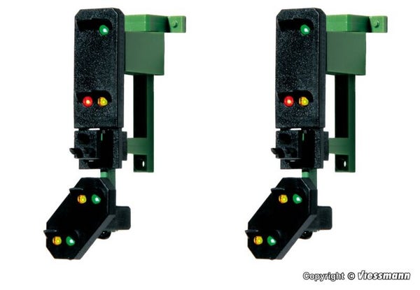 Viessmann 4753 H0 Einfahrsignalköpfe mit Vorsignal und Multiplex- Technologie, 2 Stück