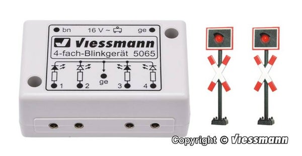 Viessmann 5060 H0 Andreaskreuze mit Blinkelektronik, 2 Stück