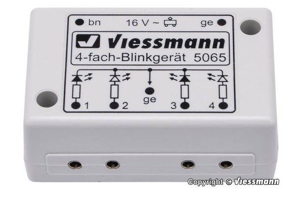 Viessmann 5065 Vierfach-Blinkelektronik für Andreaskreuze
