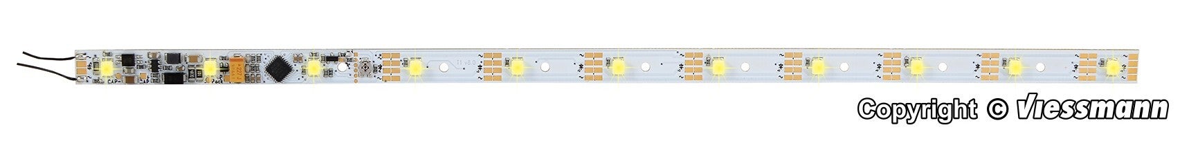Viessmann 5077 H0 Waggon-Innenbeleuchtung, 11 LEDs warmweiß, mit Funktionsdecoder