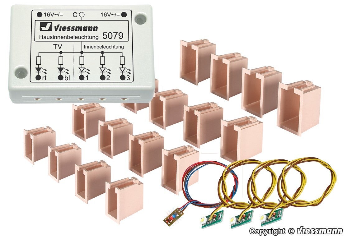 Viessmann 5079 LED-Hausinnenbeleuchtung mit TV-Simulation
