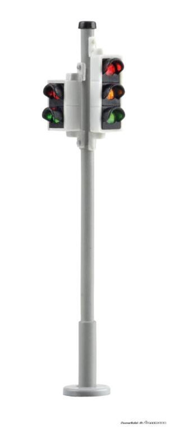 Viessmann 5095 H0 Verkehrsampel mit Fußgängerampel und LEDs, 2 Stück