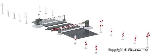 Viessmann 5104 H0 Bahnschranke mit Behang, vollautomatisch