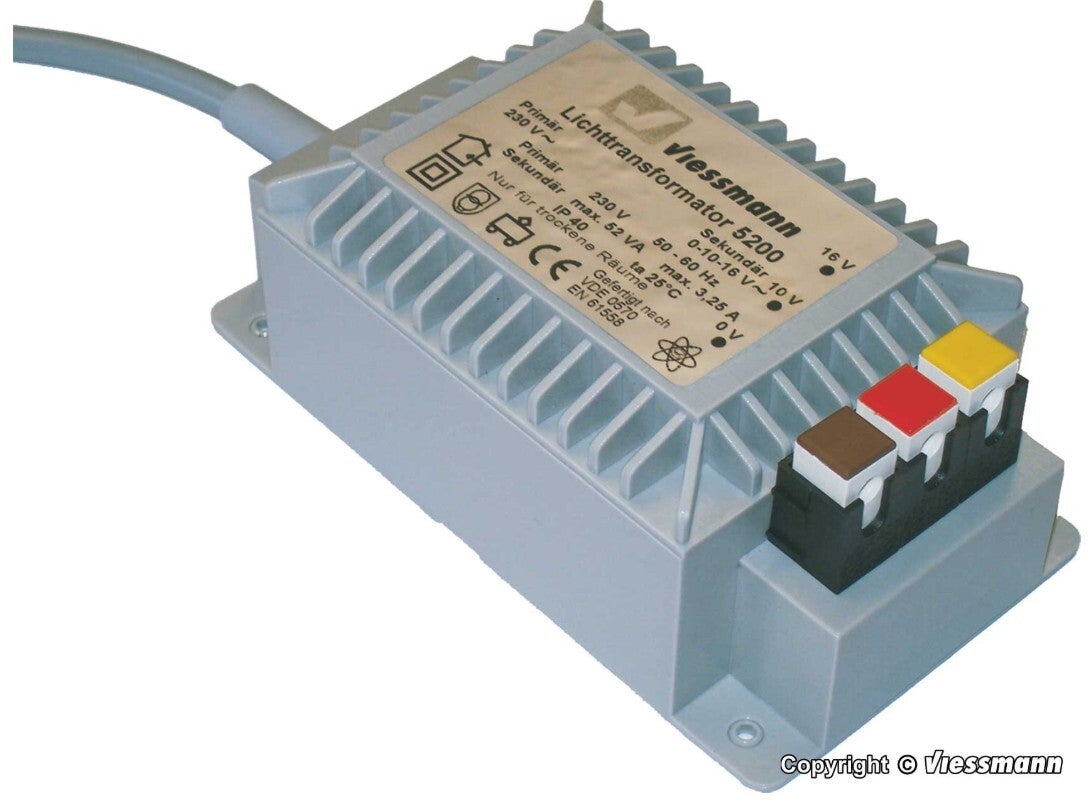Viessmann 5200 Lichttransformator 16 V, 52 VA