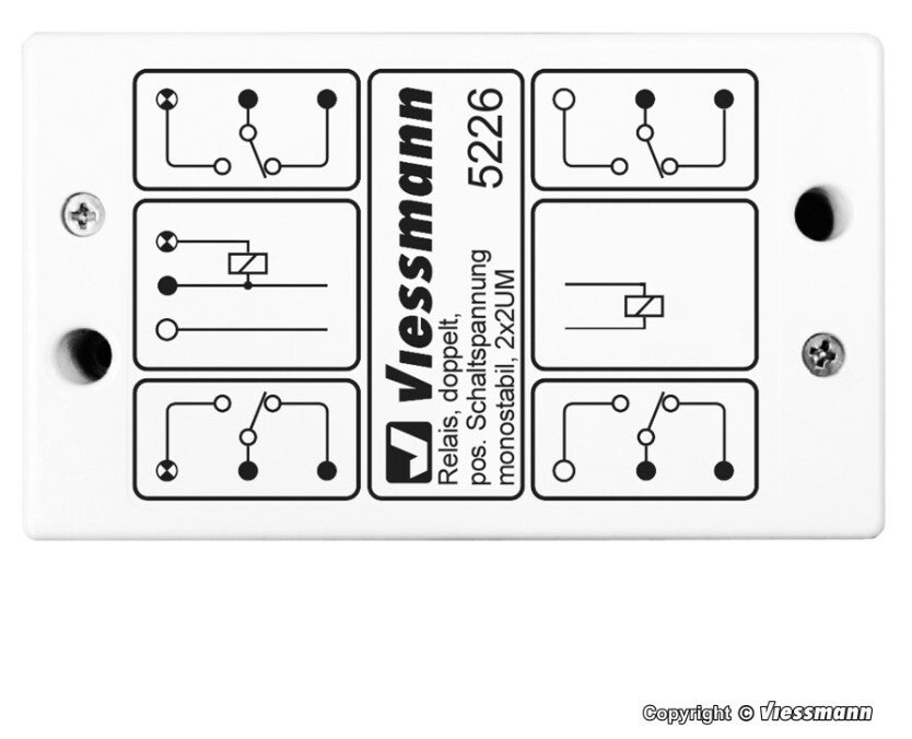 Viessmann 5226 Relais, monostabil, 2 x 2UM, positives Schaltsignal