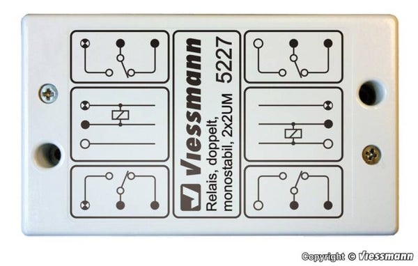 Viessmann 5227 Relais, monostabil, 2 x 2UM, negatives Schaltsignal
