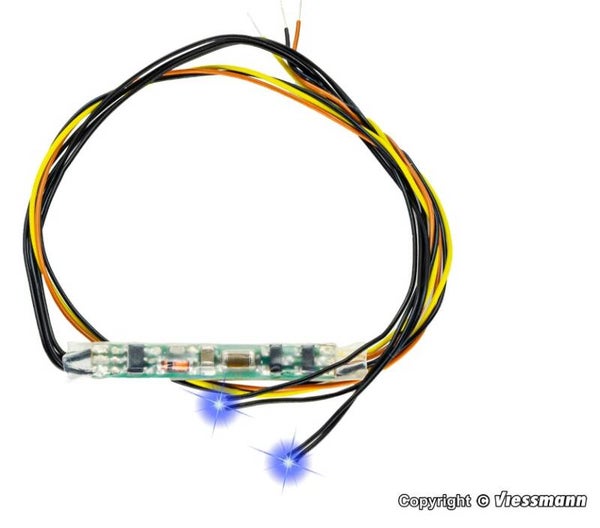 Viessmann 5271 Mini-LED blau für Fahrzeuge, 2 Stück mit Mikro-Blinkelektronik