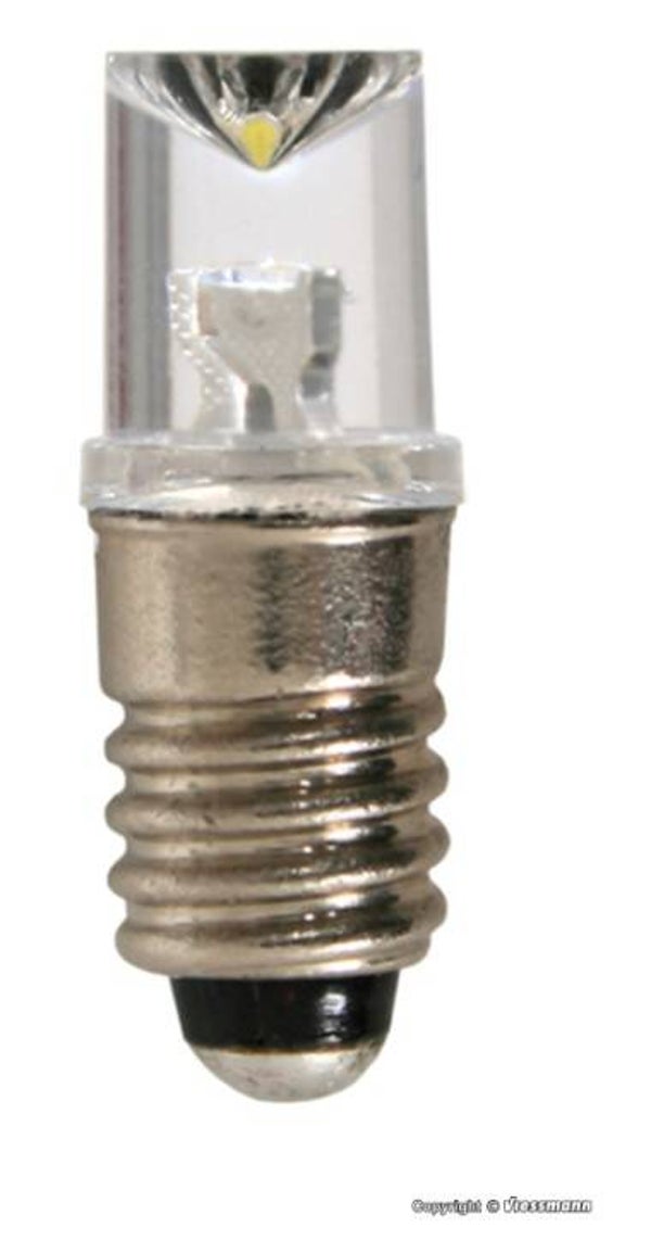 Viessmann 6019 LED-Leuchte weiß mit Gewindefassung E 5,5, 5 Stück