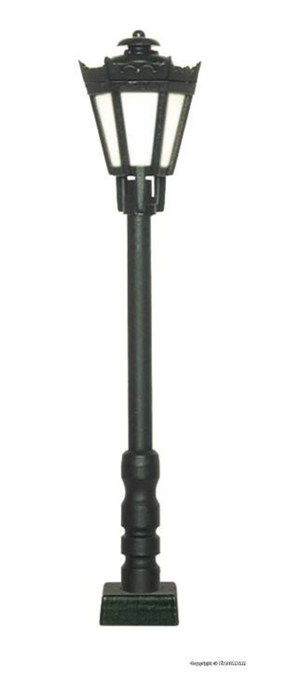 Viessmann 60701 H0 Parklaterne schwarz mit Kontaktstecksockel, LED warmweiß