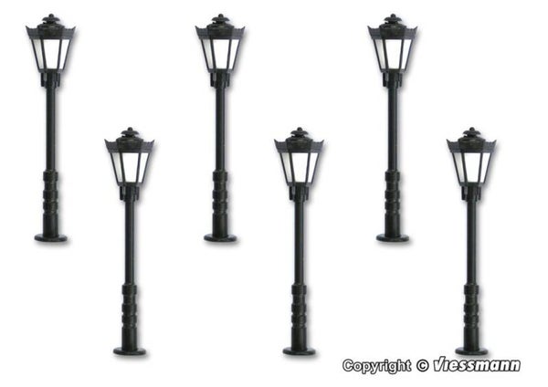 Viessmann 60706 H0 Parklaterne, LED warmweiß, 5+1