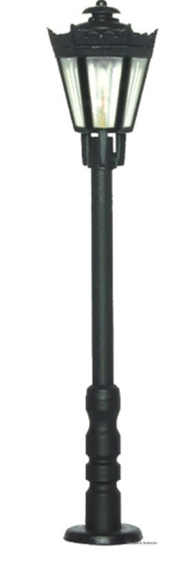 Viessmann 6071 H0 Parklaterne schwarz mit klarem Schirm, LED warmweiß
