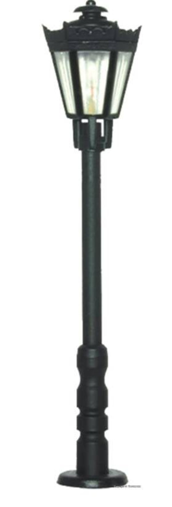 Viessmann 6071 H0 Parklaterne schwarz mit klarem Schirm, LED warmweiß
